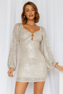 Autumn Sequin Sexy Long Sleeve Retro Sequ Dress -