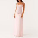 Dress Summer Women Clothing Elegance Sleeveless Lace Stitching Cami Dress -
