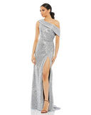 Summer Fashionable Sequ Diagonal Collar High Slit Socialite Dress (4 Colors) -