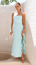 Women Clothing Slit Hemline At Hem Dress Romantic Atmosphere Slim Fit Chiffon Cami Dress -