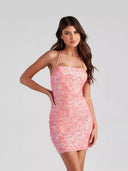 Women Clothing Summer Sequin Sling Sequin Sexy Sheath Slim Fit Dress -