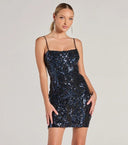 Women Sequ Dress Summer Sexy Sheath Slim Mini Dress -