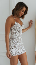 Sling Backless Slim Fit Spring Summer Short Dress - 