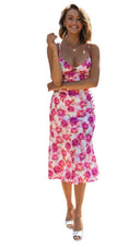 Spring Summer Women Clothing Sexy V - neck Printing Slip Dress - 