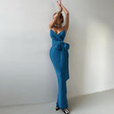 Summer Arrival V neck Bow Bandage Slim Fit Elegant Dress - 